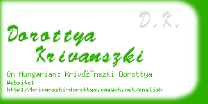 dorottya krivanszki business card